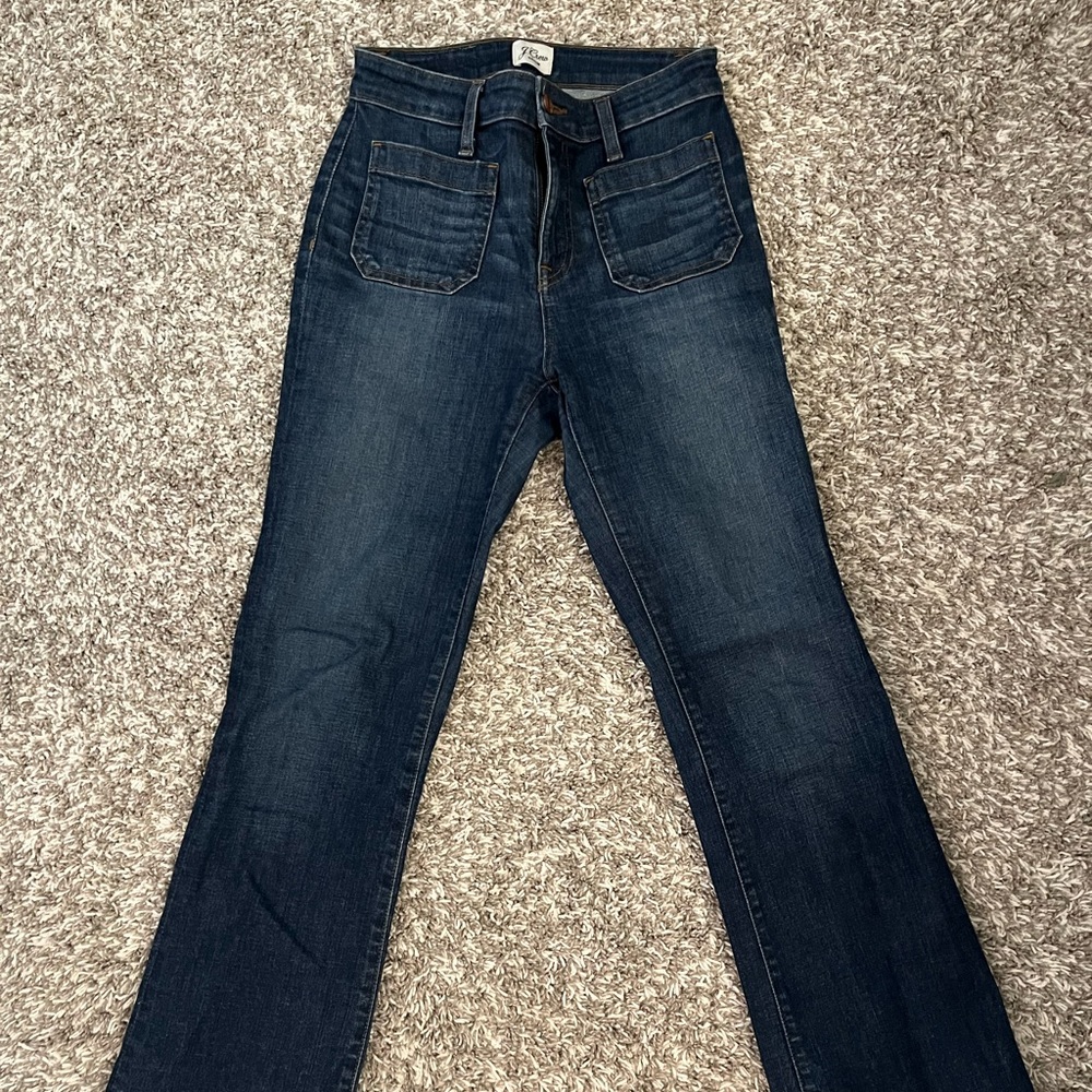 J. Crew Dark Blue Boot Cut Jeans